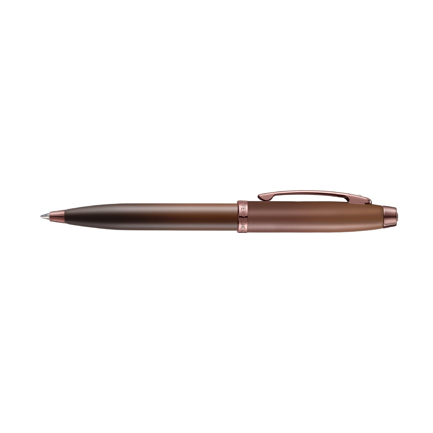 Sheaffer® 100 9374 Coffee Edition Matt Brown Ballpoint Pen with Regal Brown PVD Trims.