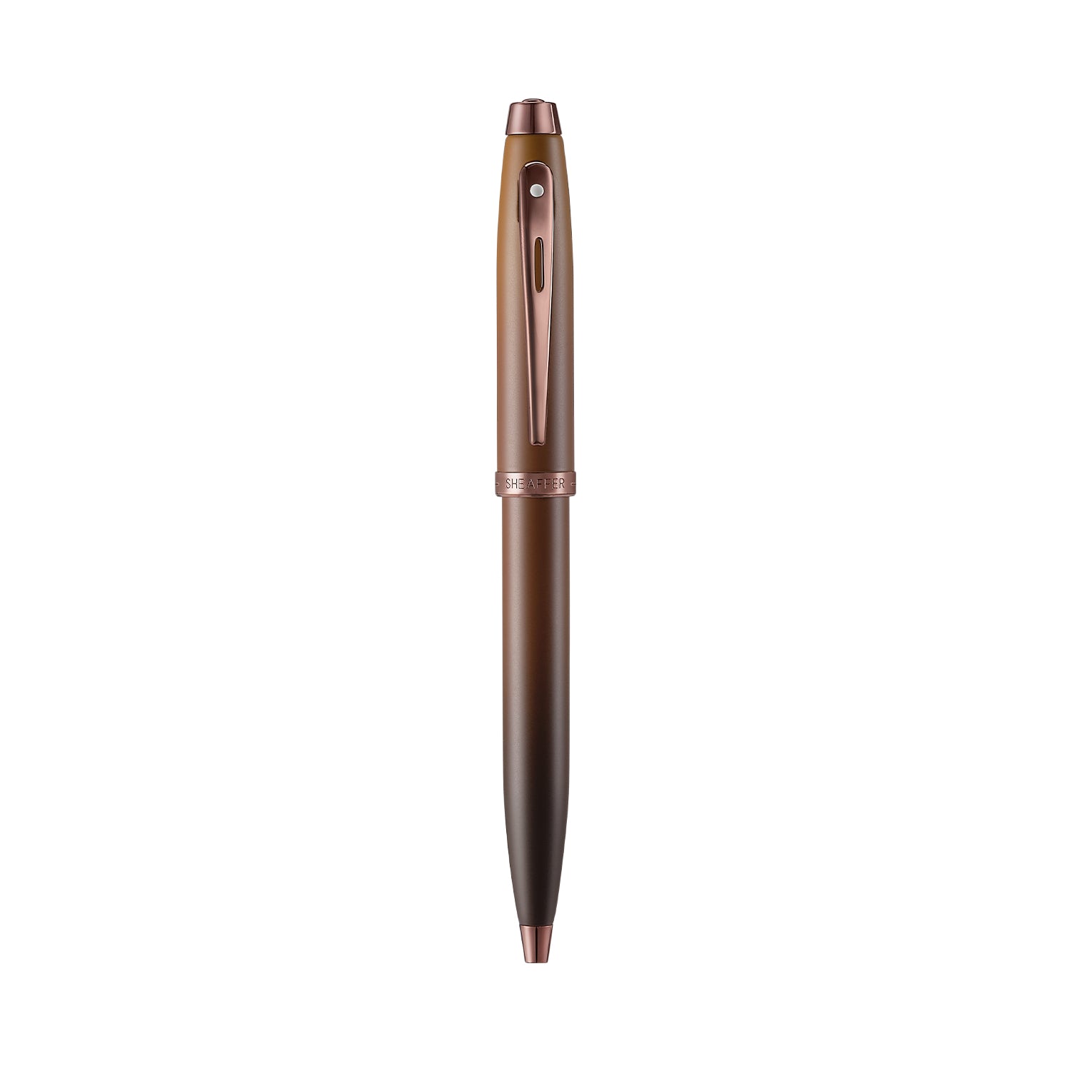 Sheaffer® 100 9374 Coffee Edition Matt Brown Ballpoint Pen with Regal Brown PVD Trims.