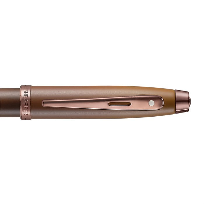 Sheaffer Gift Set ft. Coffee Edition 100 9374 Fountain Pen with Regal Brown PVD Trims and 3 x 10ml Ink Bottles.