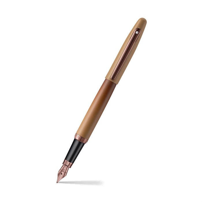 Sheaffer Gift Set ft. Coffee Edition VFM 9428 Fountain Pen with Regal Brown PVD Trims and 3 x 10ml Ink Bottles.