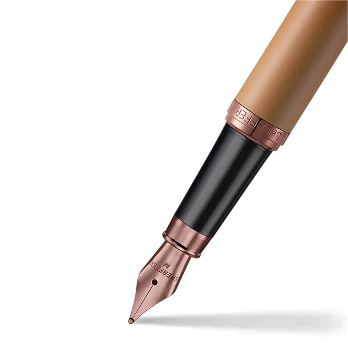 Sheaffer Gift Set ft. Coffee Edition VFM 9428 Fountain Pen with Regal Brown PVD Trims and 3 x 10ml Ink Bottles.