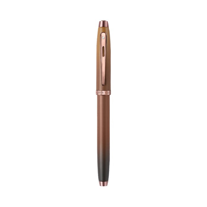 Sheaffer Gift Set ft. Coffee Edition 100 9374 Rollerball Pen with Regal Brown PVD Trims and Coffee Edition Pen Pouch.