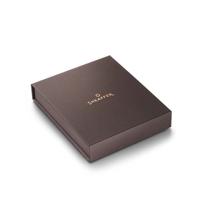 Sheaffer Gift Set ft. Coffee Edition VFM 9428 Rollerball Pen with Regal Brown PVD Trims and Coffee Edition Pen Pouch.