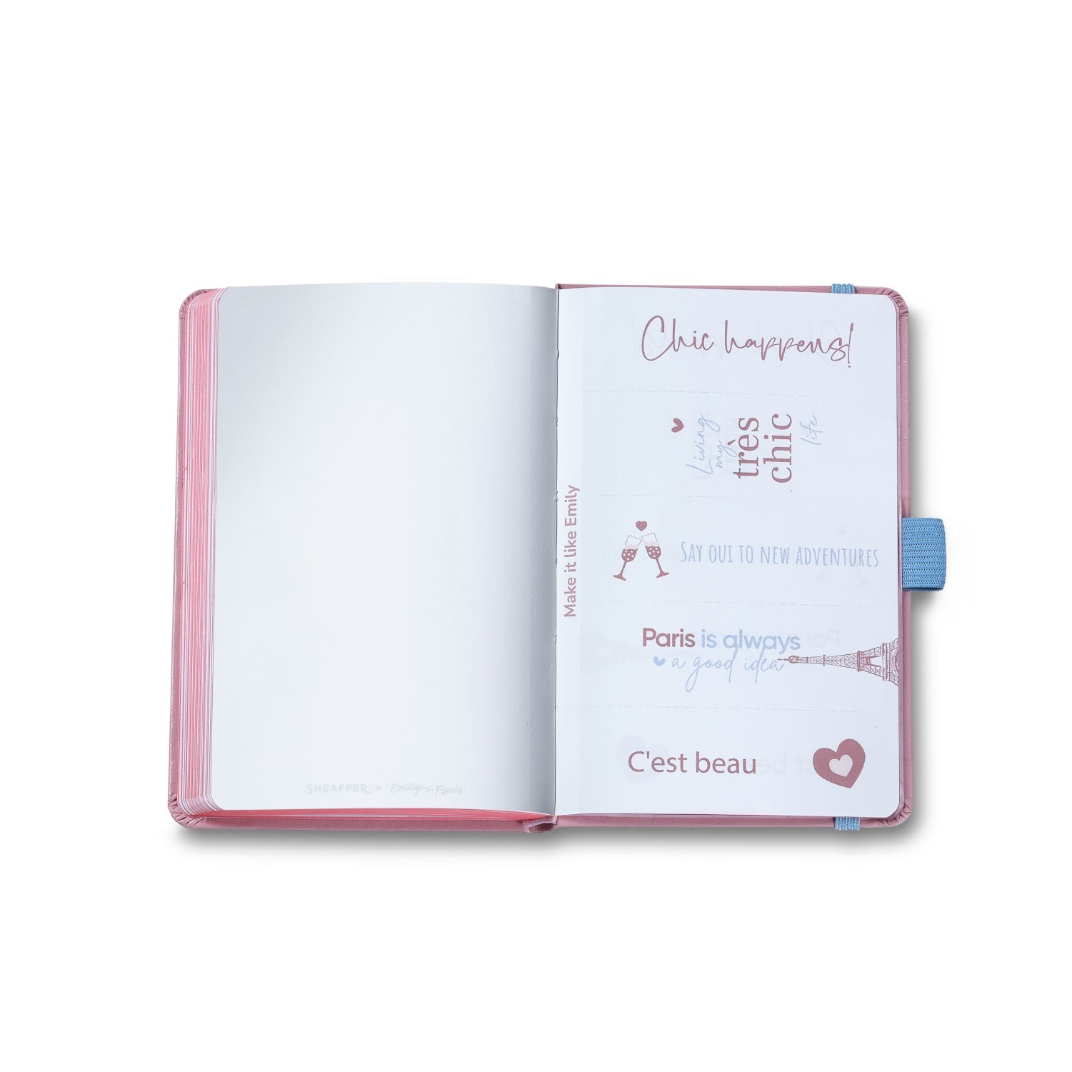 Sheaffer Gift Set ft. Emily in Paris Sentinel 321 Pink Matte Finish Ballpoint Pen with Chrome Trims and Small Hardbound Notebook.
