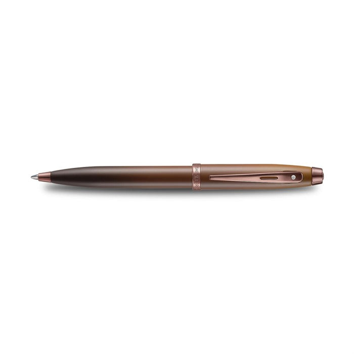 Sheaffer Gift Set ft. Coffee Edition 100 9374 Ballpoint Pen with Regal Brown PVD Trims and Coffee Edition Pen Pouch.