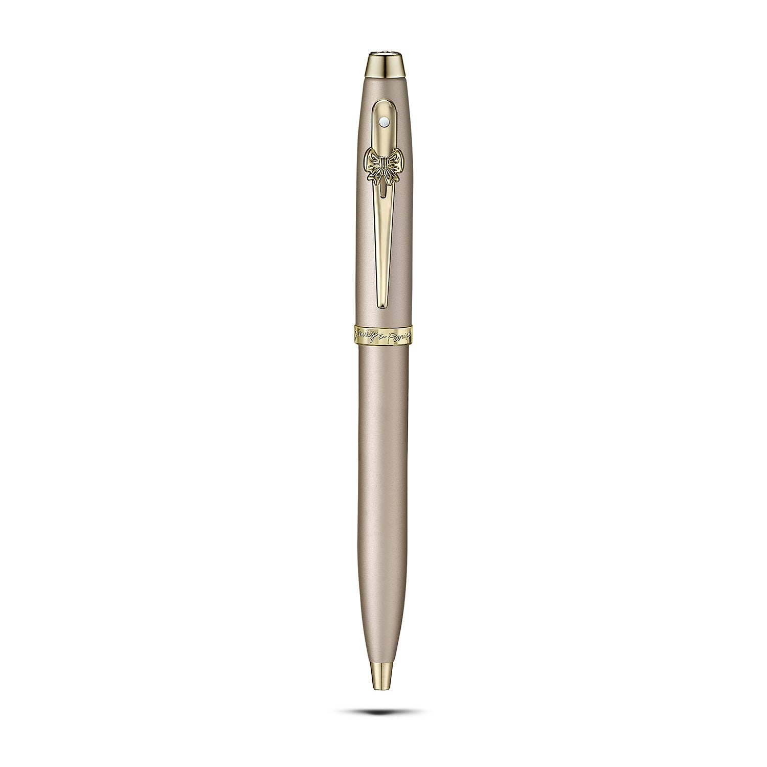 Sheaffer Gift Set ft. 100 Emily in Paris 9377 Champagne Gold Ballpoint Pen with Champagne Gold Trims and Hardbound Small Notebook.