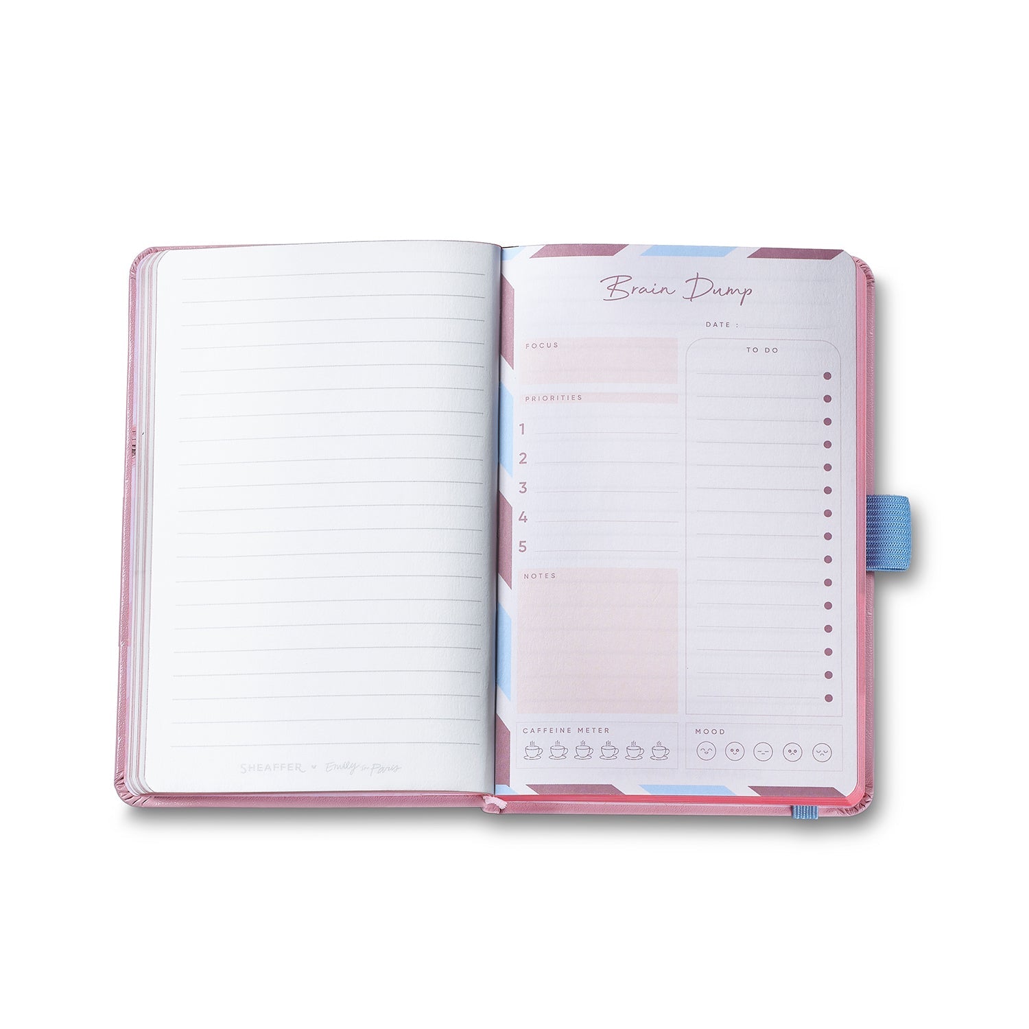 Sheaffer Gift Set ft - Emily in Paris Prelude Mini 9810 Pastel Pink Ballpoint Pen with Swarovski Crystal and Hardbound Small Notebook.
