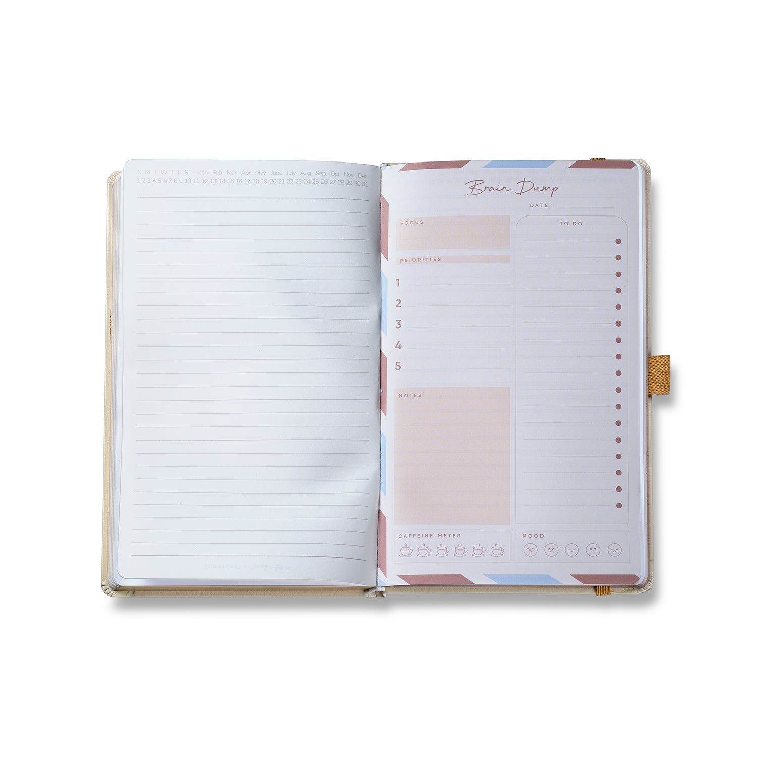 Sheaffer Emily in Paris Medium Journal 90 GSM Ink Friendly Paper with Embossed Eiffel Tower - Beige.
