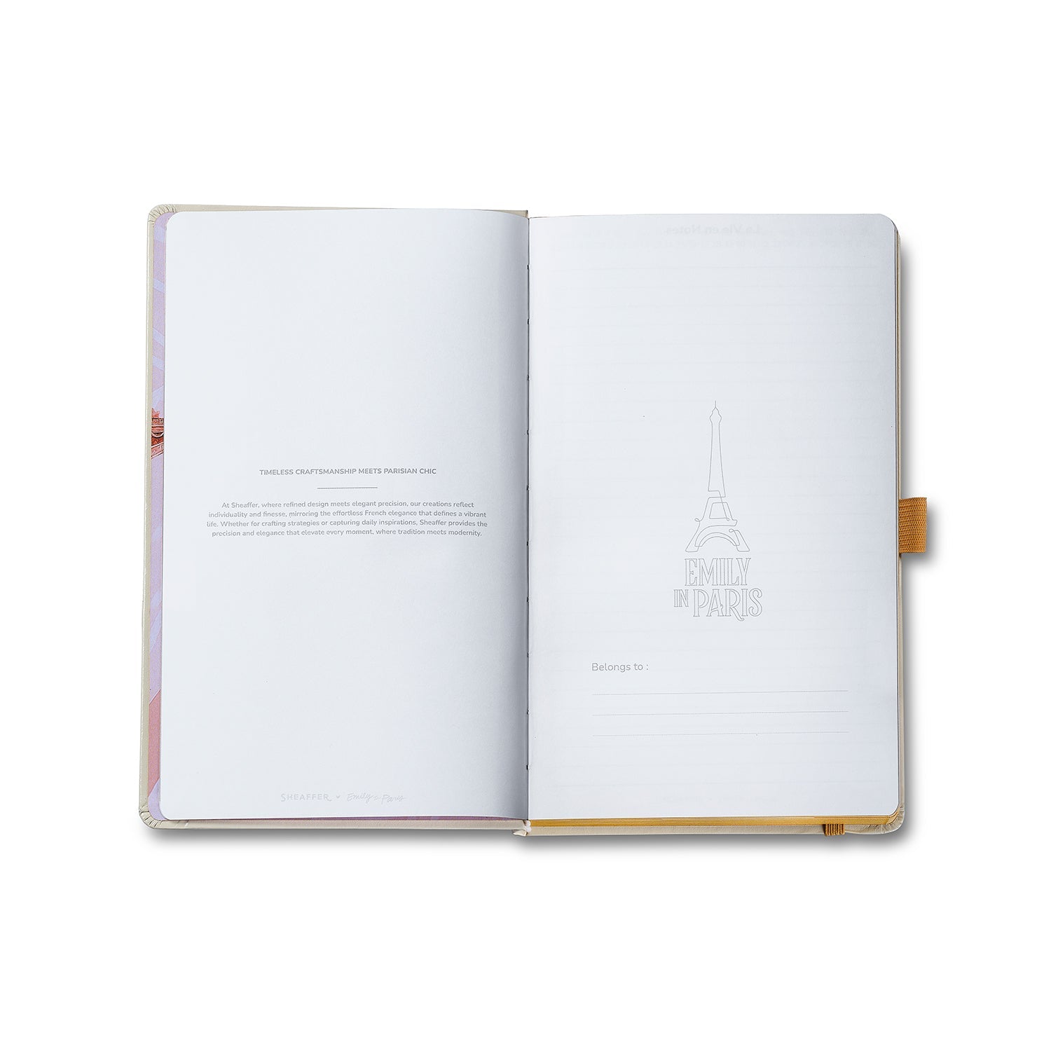 Sheaffer Emily in Paris Medium Journal 90 GSM Ink Friendly Paper with Embossed Eiffel Tower - Beige.