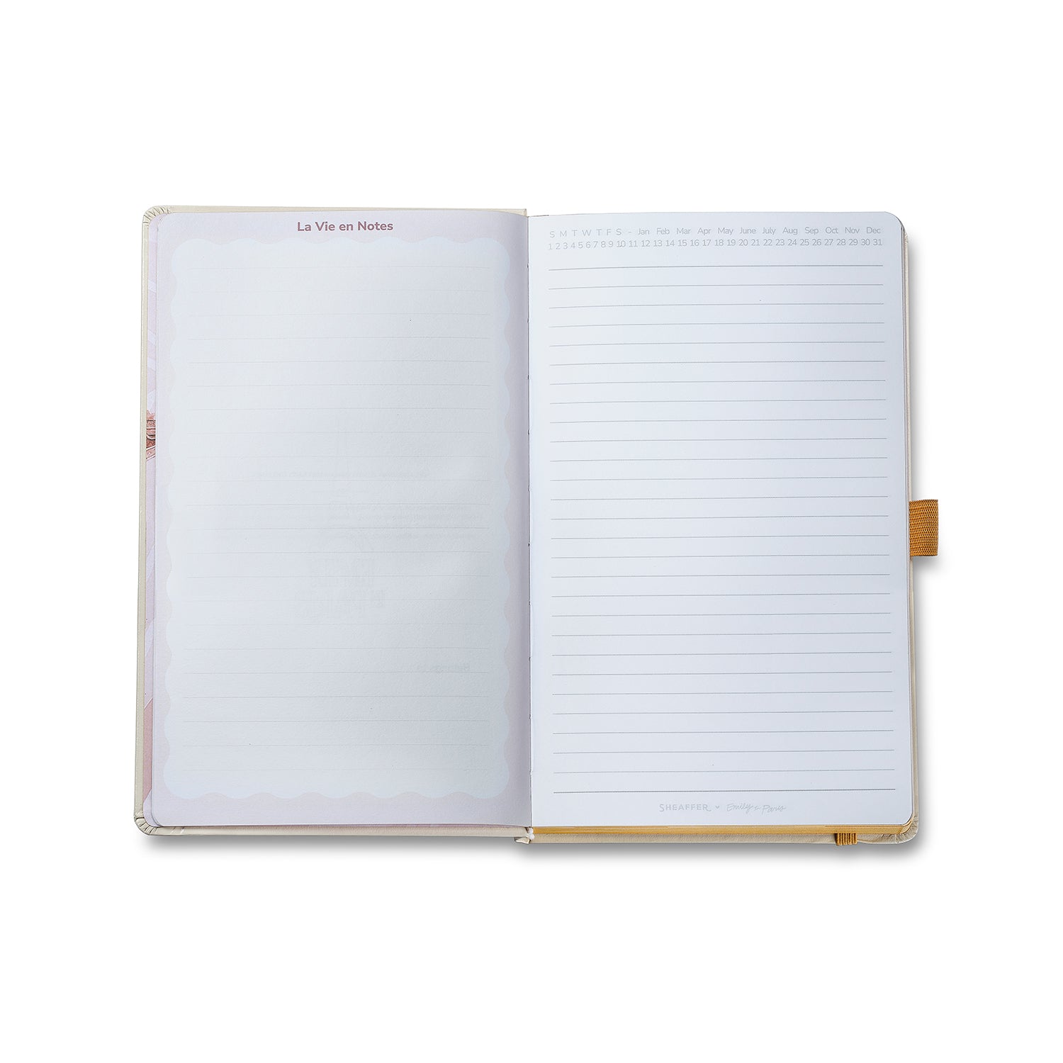 Sheaffer Emily in Paris Medium Journal 90 GSM Ink Friendly Paper with Embossed Eiffel Tower - Beige.