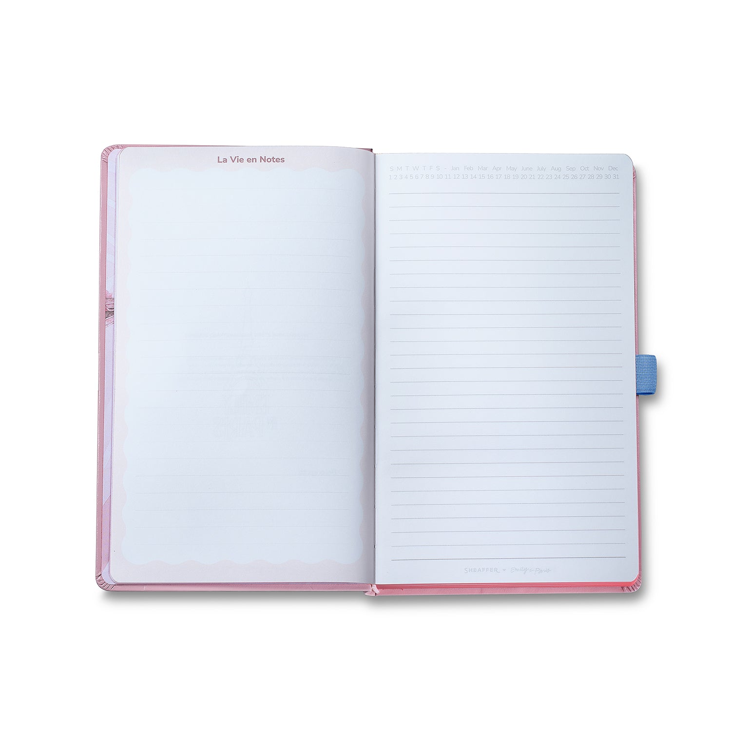 Sheaffer Emily in Paris Medium Journal 90 GSM Ink Friendly Paper with Embossed Eiffel Tower - Pink.
