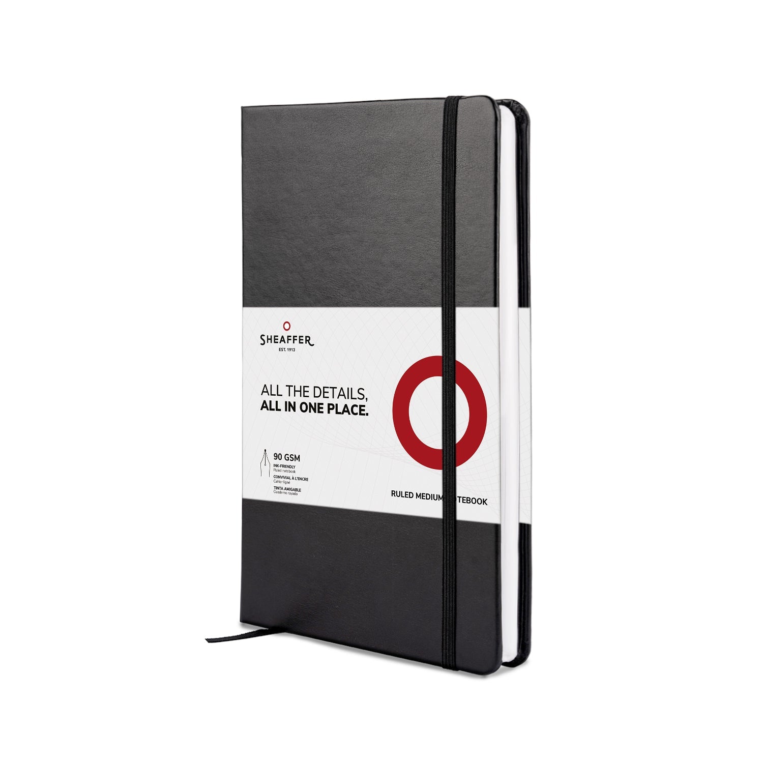 Sheaffer® Gift Set ft. Bright Chrome S300 9342 Ballpoint Pen with Gold Tone Trim and Medium Notebook