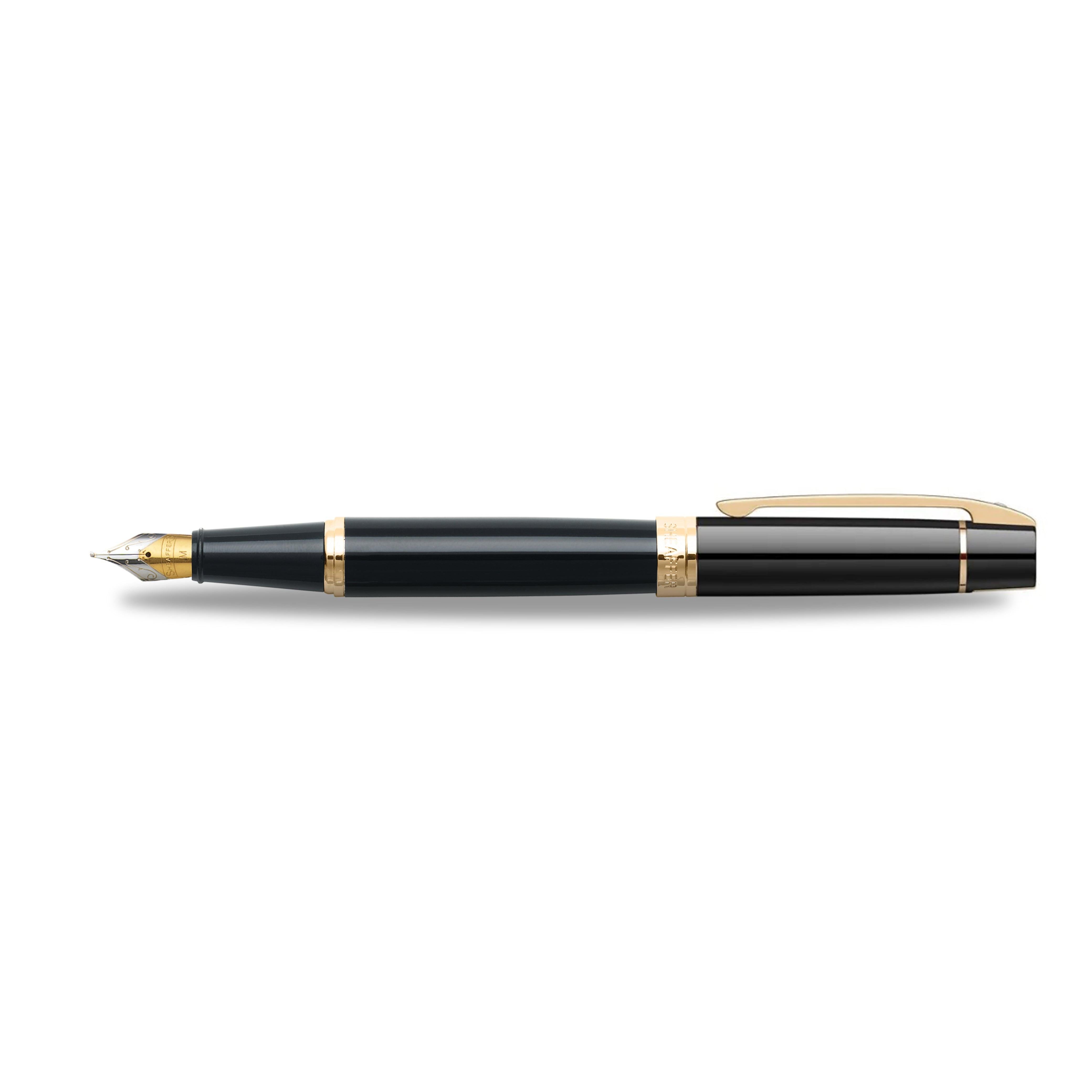 Sheaffer® 300 Glossy Black Fountain Pen With Gold Trims