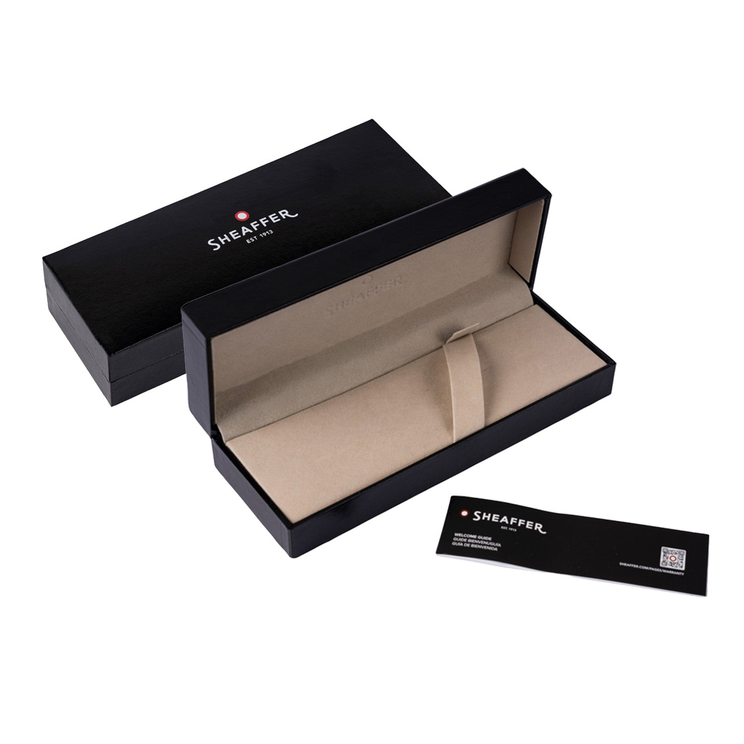 Sheaffer® ICON 9111 Metallic Red Rollerball Pen With Gloss Black trim.