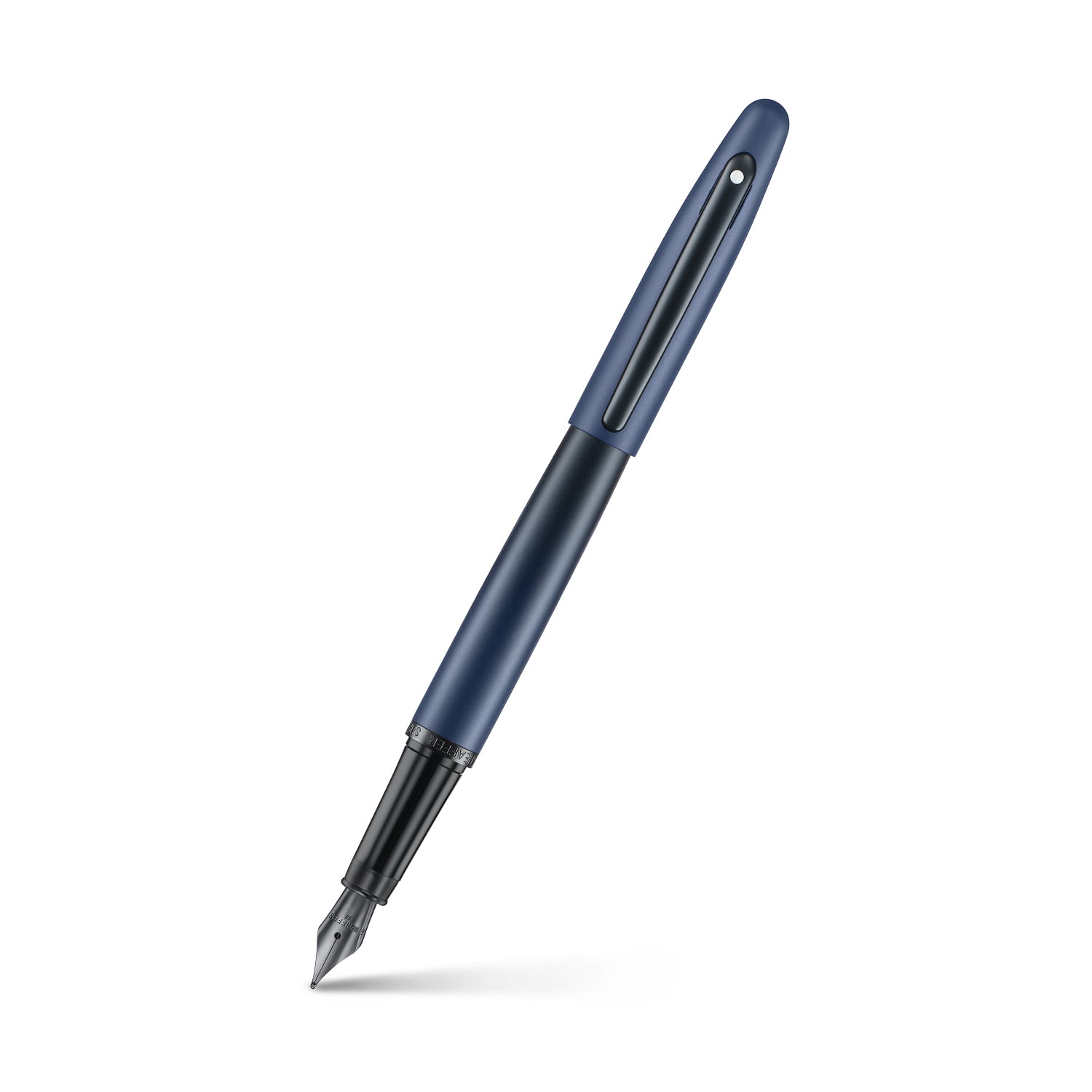 Sheaffer VFM 9429 Matte Blue Fountain Pen with Matte Black Trims.
