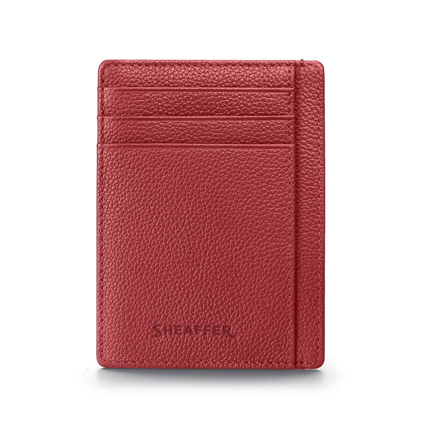 Sheaffer Gift Set ft. Excessive Red VFM 9403 Ballpoint Pen with Chrome Trims and Scarlet Blaze Credit Card Holder.