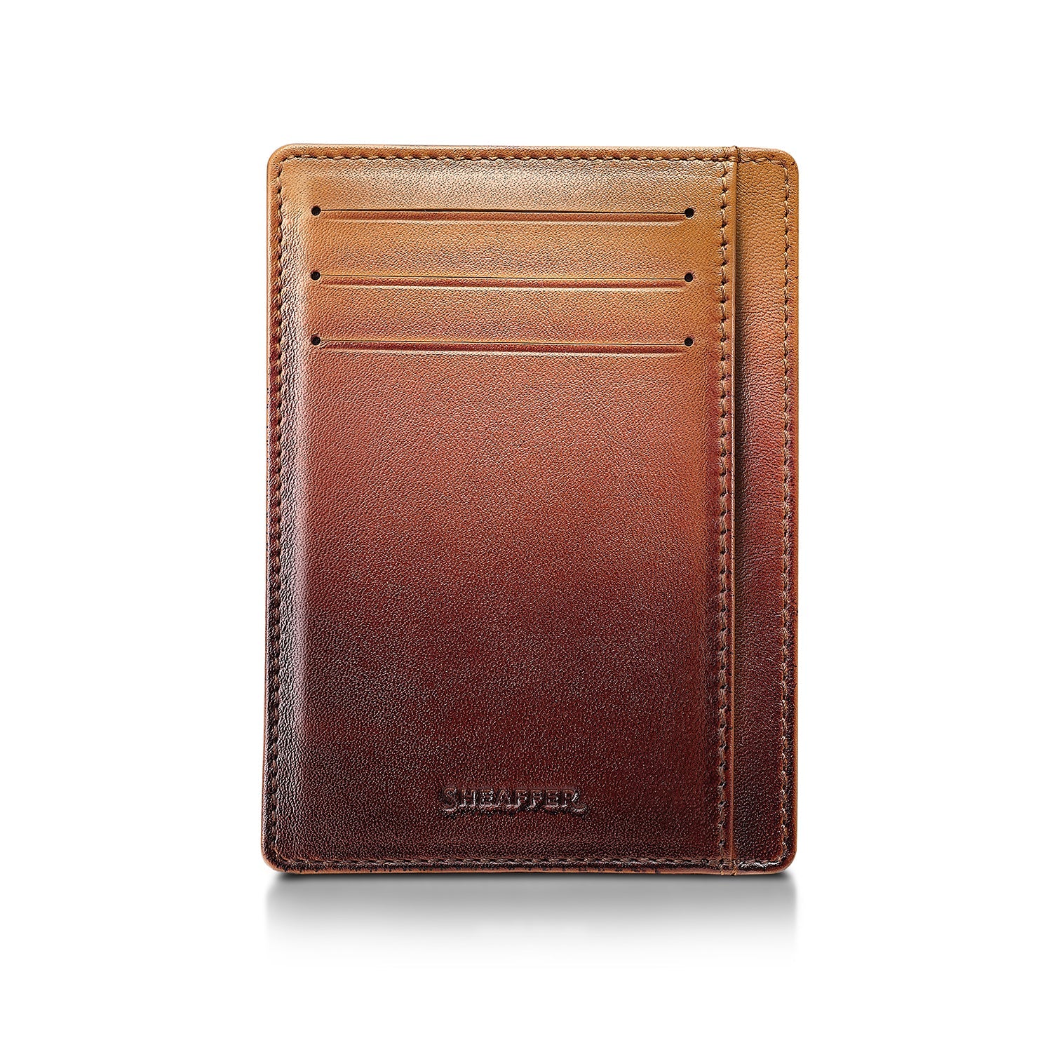 Sheaffer Gift Set ft. Coffee Edition 100 Ballpoint Pen with Regal Brown PVD Trims and Credit Card Holder.