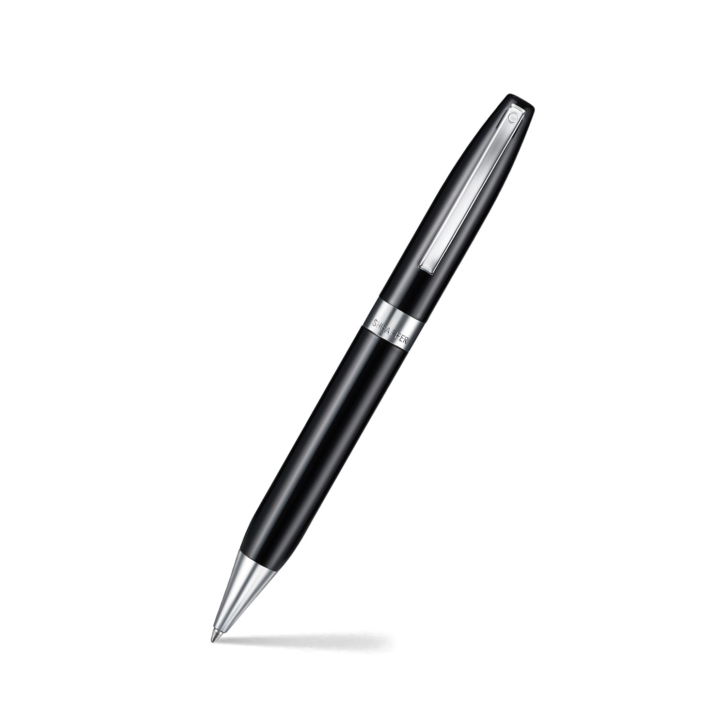 Sheaffer Legacy 9064 Glossy Black Ballpoint Pen with Chrome-Plated Trims.