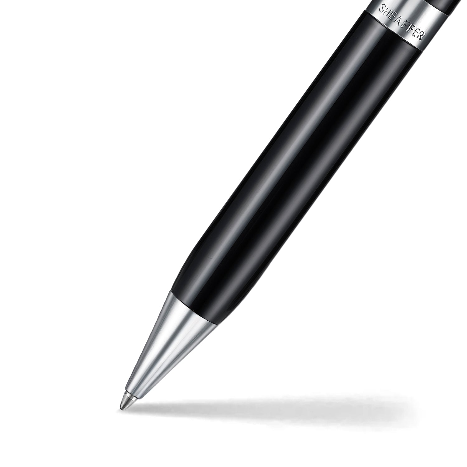 Sheaffer Legacy 9064 Glossy Black Ballpoint Pen with Chrome-Plated Trims.