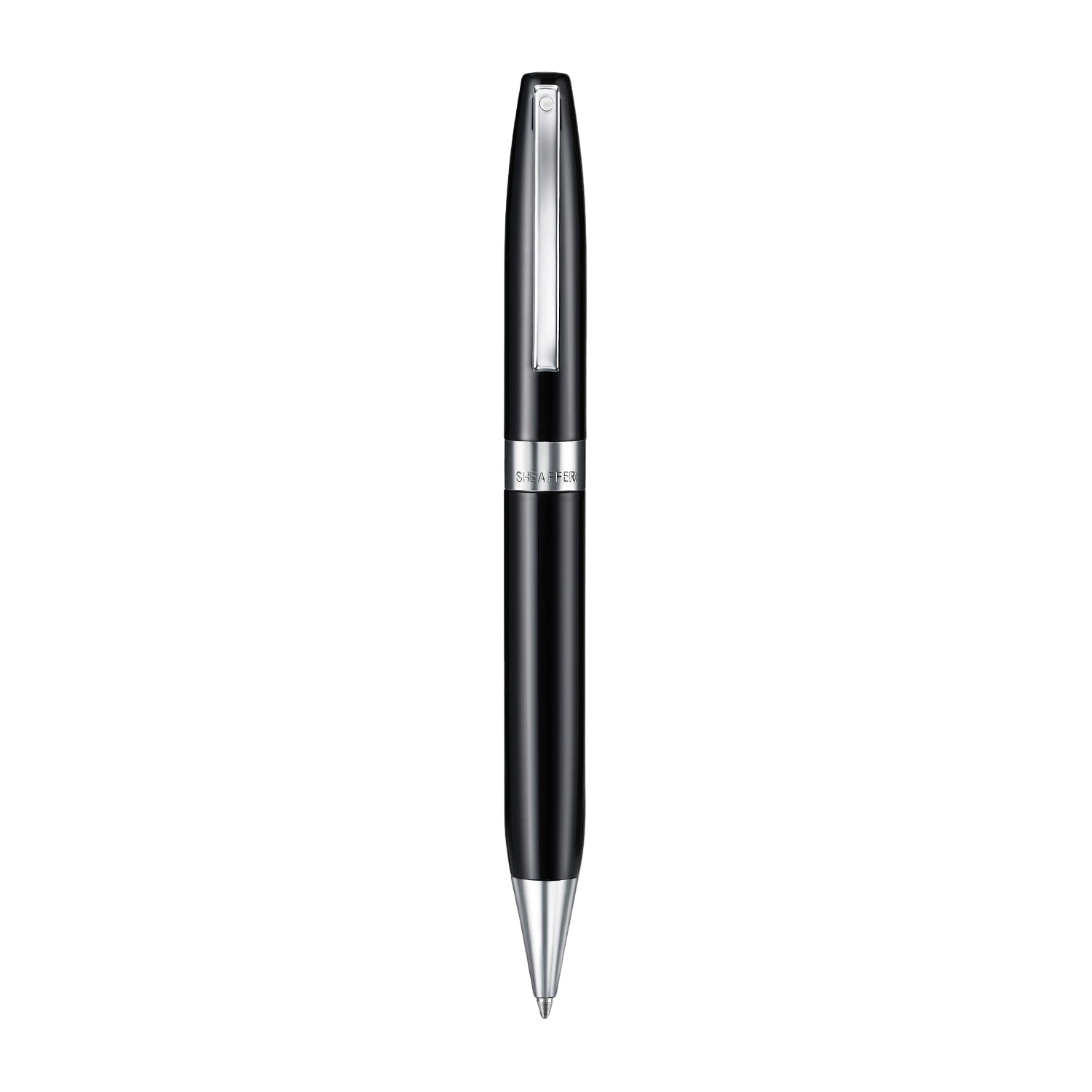 Sheaffer Legacy 9064 Glossy Black Ballpoint Pen with Chrome-Plated Trims.