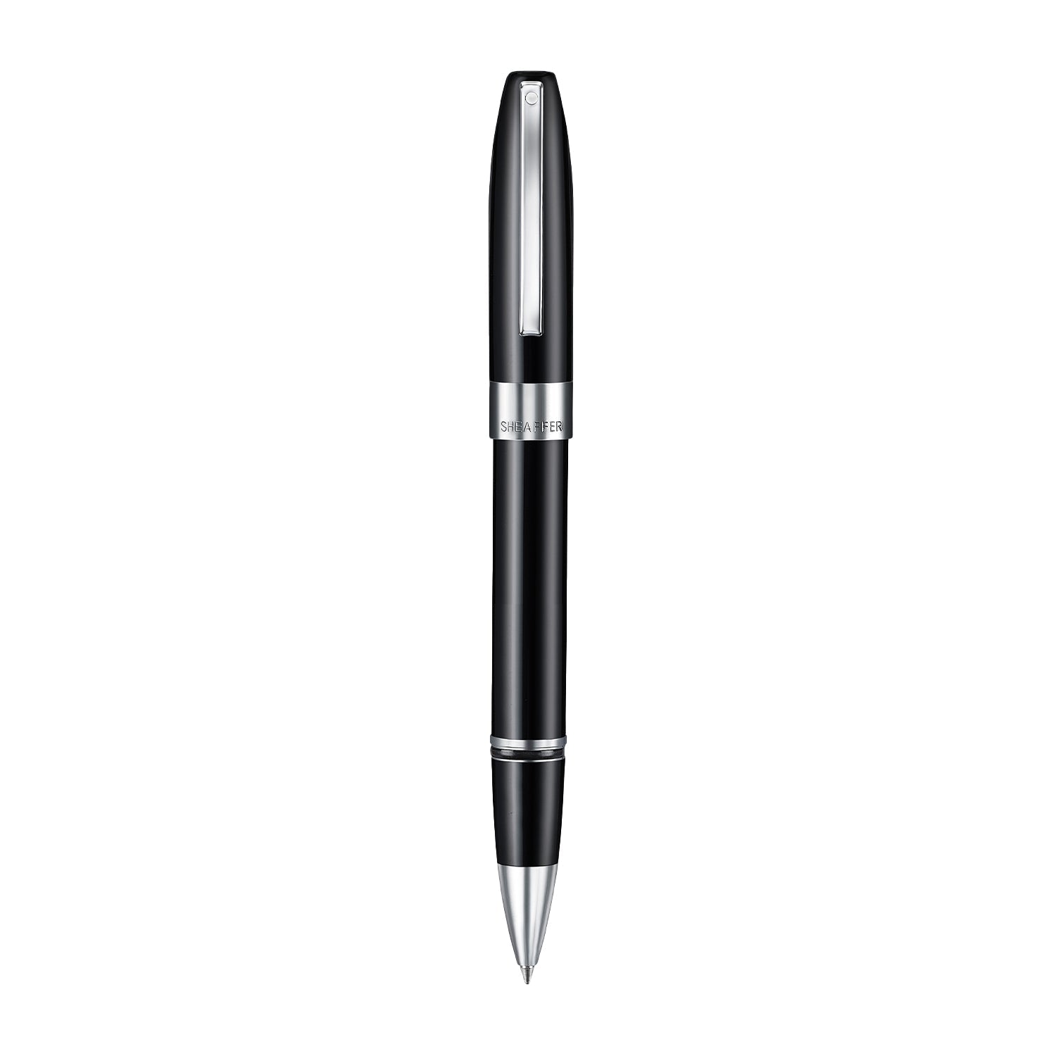 Sheaffer Legacy 9064 Glossy Black Rollerball Pen with Chrome-Plated Trims.