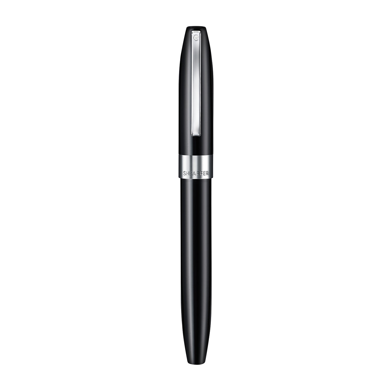 Sheaffer Legacy 9064 Glossy Black Rollerball Pen with Chrome-Plated Trims.