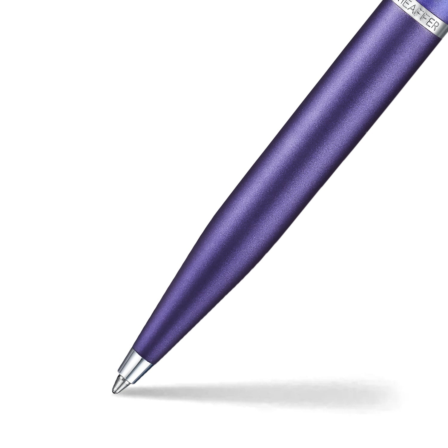 Sheaffer VFM 9430 Expressions Blue and Purple Pearlised Gradient Ballpoint Pen with Chrome-Plated Trims.
