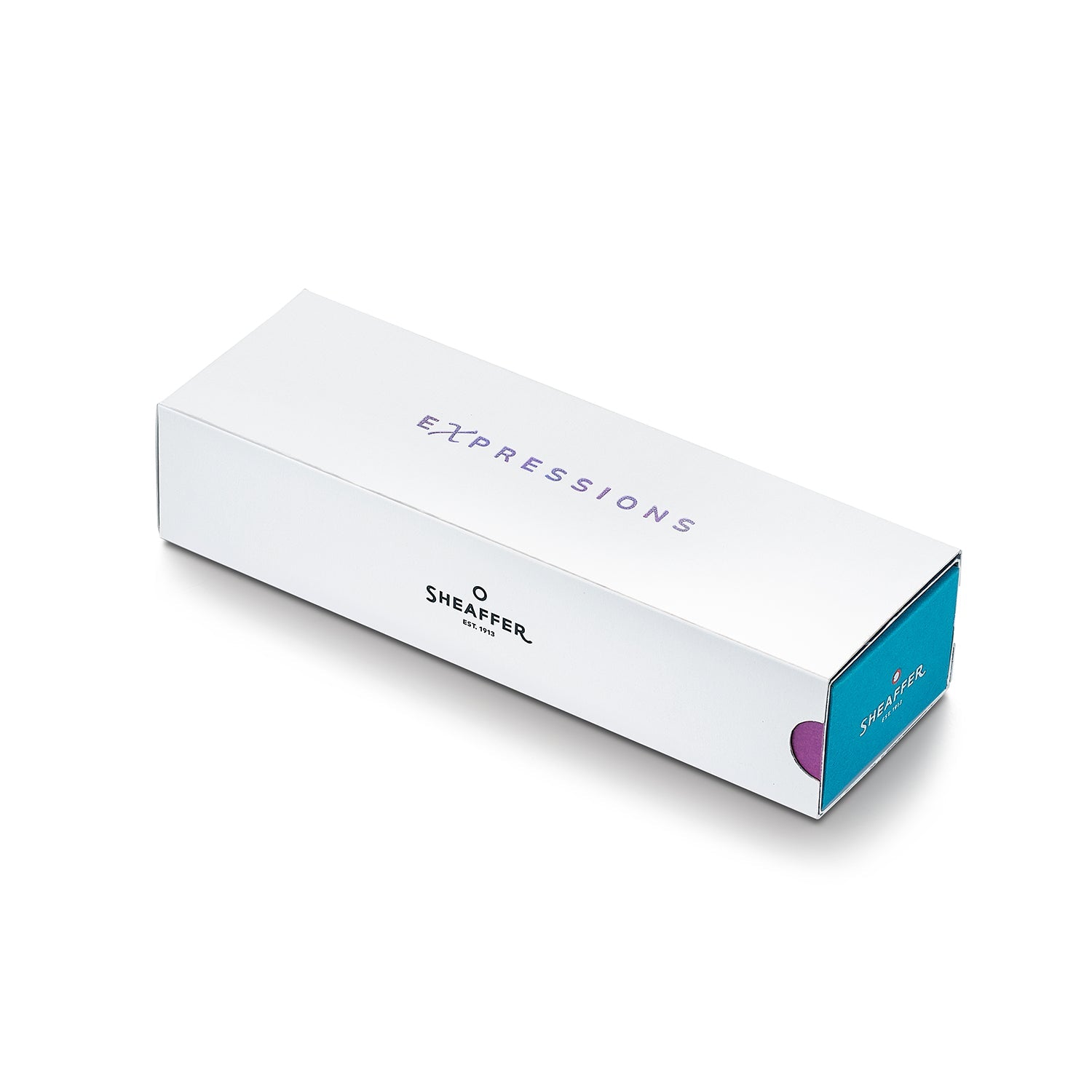 Sheaffer 100 9376 Expressions Blue and Pink Pearlised Gradient Rollerball Pen with Chrome-plated Trims.