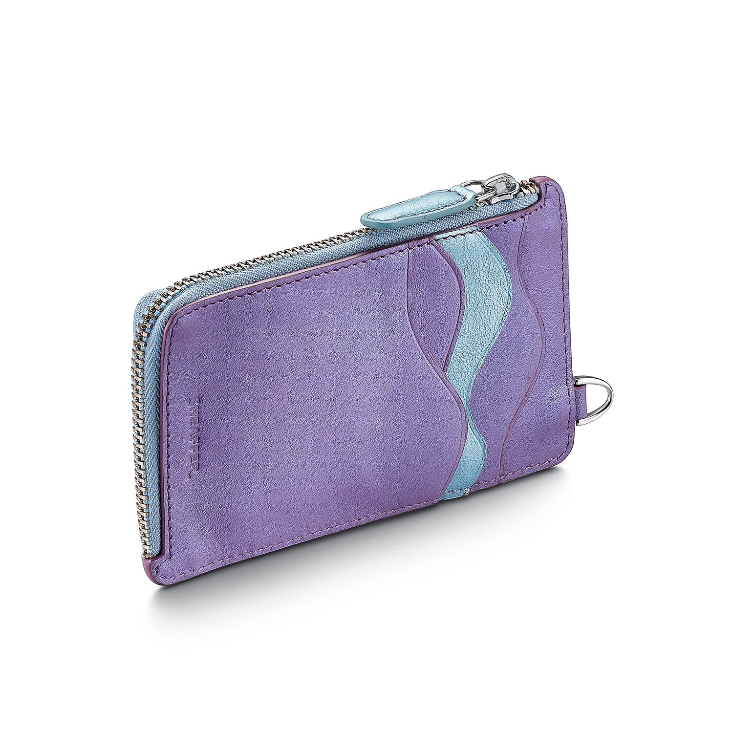 Sheaffer Gift Set ft. Expressions VFM 9430 Blue and Purple Pearlised Gradient Ballpoint Pen with Genuine Leather Card Case.