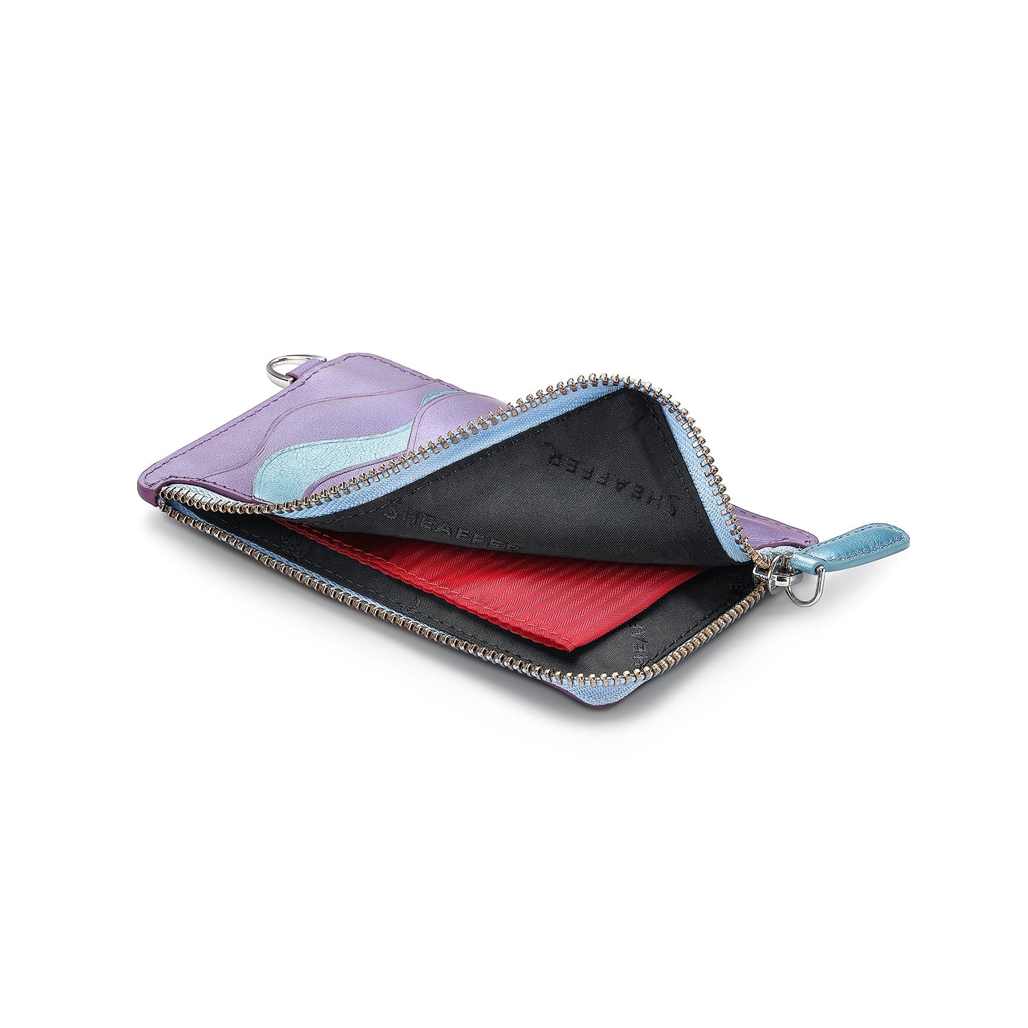 Sheaffer Gift Set ft. Expressions VFM 9430 Blue and Purple Pearlised Gradient Ballpoint Pen with Genuine Leather Card Case.
