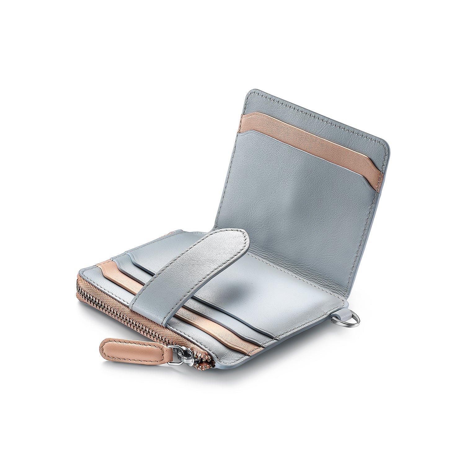 Sheaffer Gift Set ft. Expressions 100 9376 Blue and Pink Pearlised Gradient Ballpoint Pen with Chrome-plated Trims and Genuine Leather Wallet.
