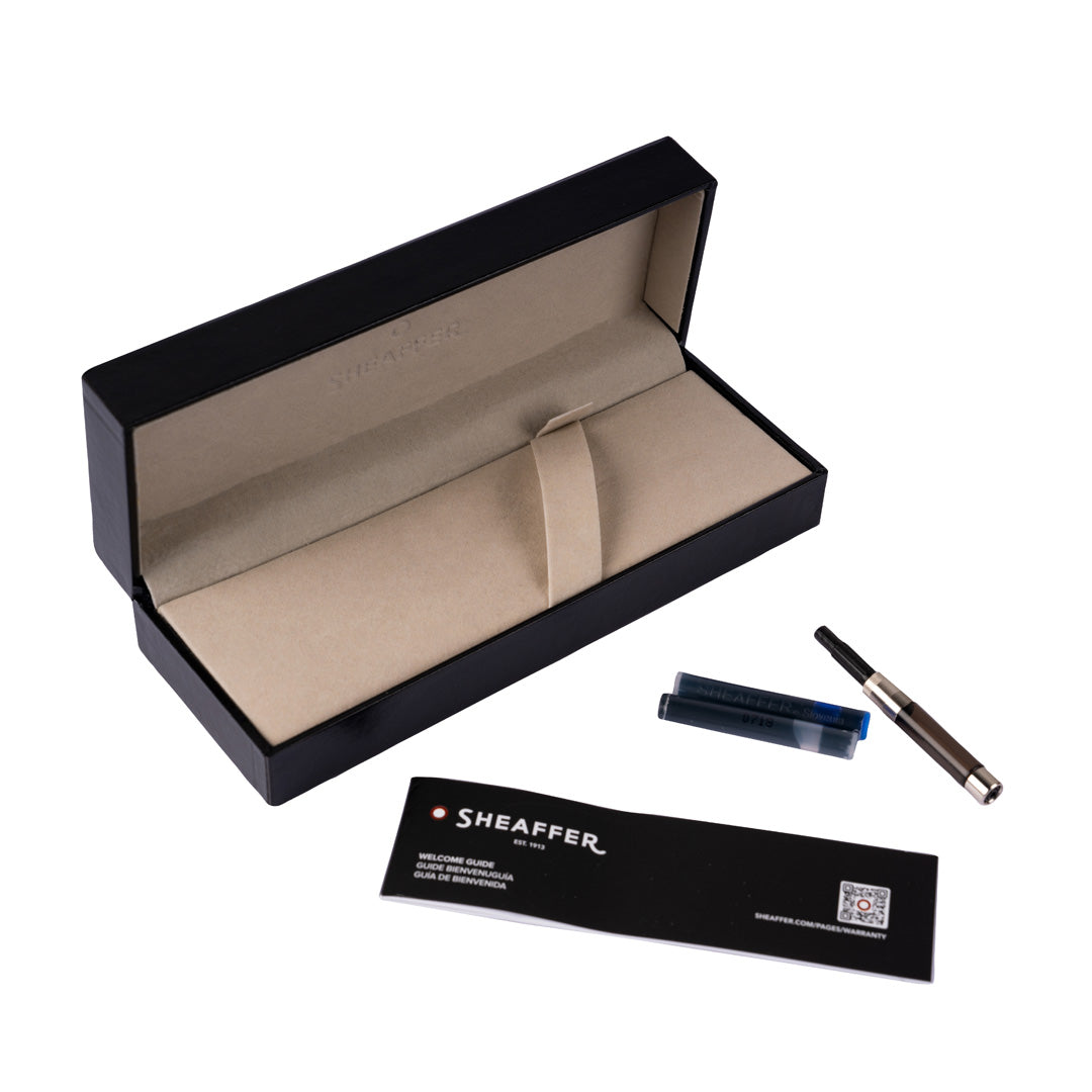 Sheaffer® 100 9370 Glossy Coffee Brown Fountain Pen With PVD Gold-Tone Trim